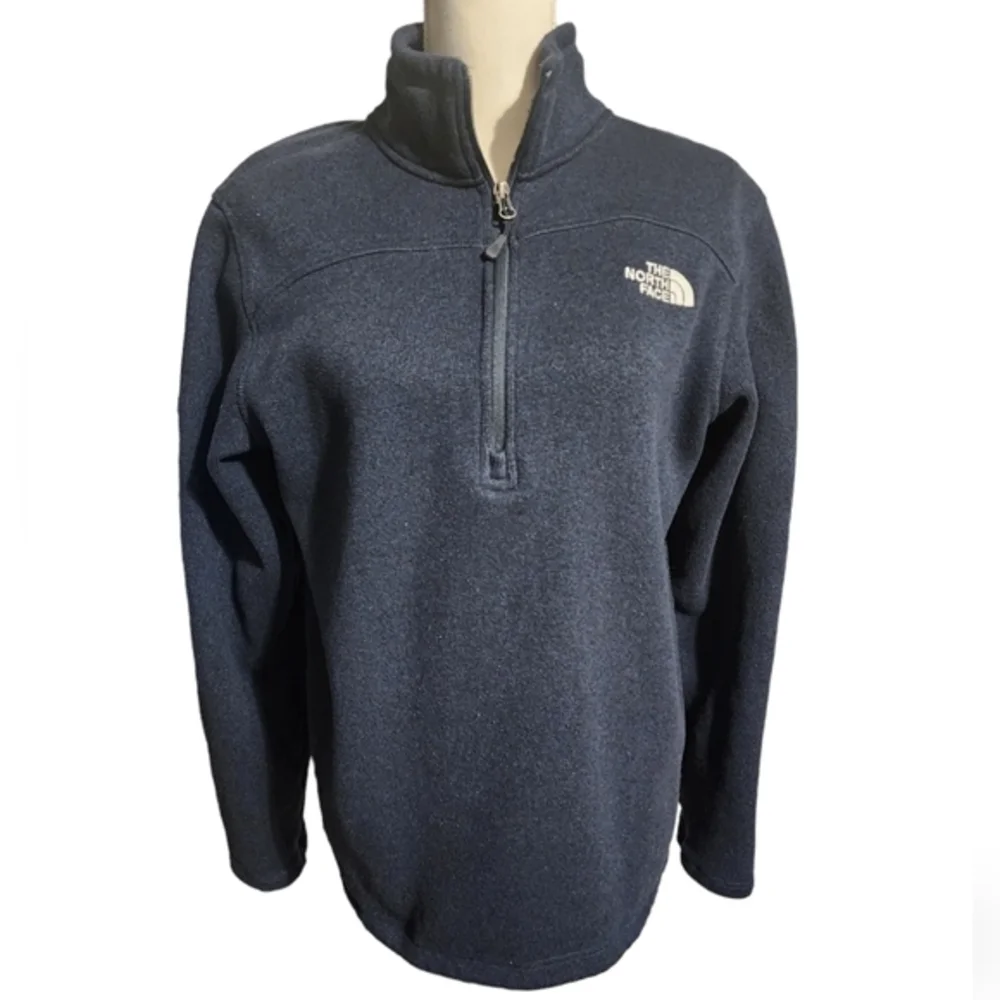 The north face navy 1/4 zip‎ fleece pullover